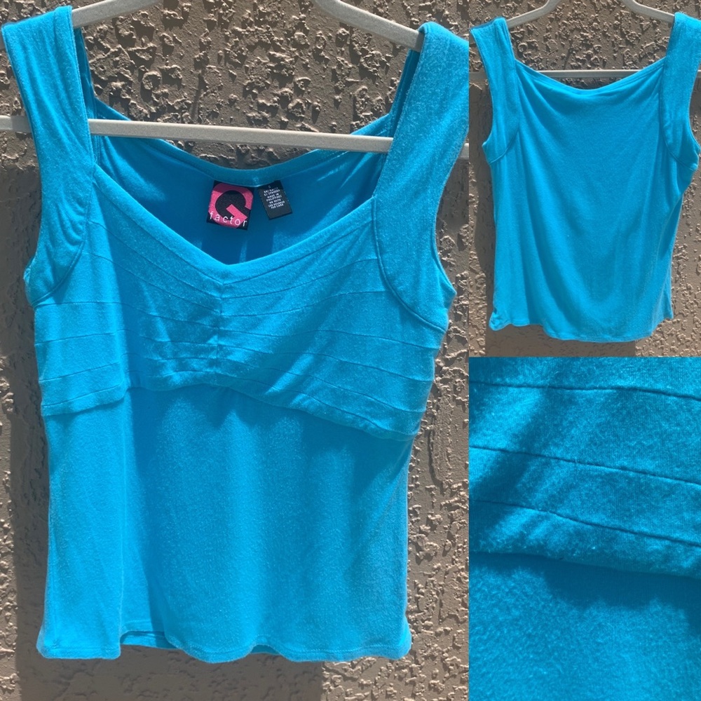 G Factor Blue Tank Top - Size Small